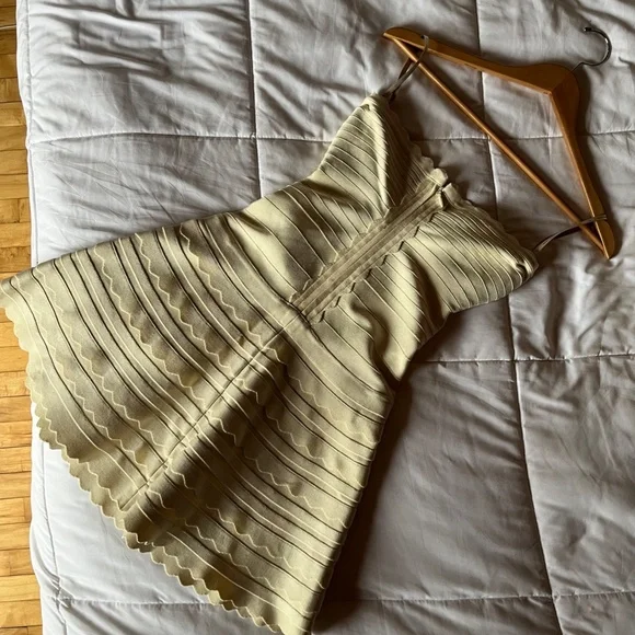 Herve Leger A-Line Phoebe Scalloped Dress - Picture 12 of 12